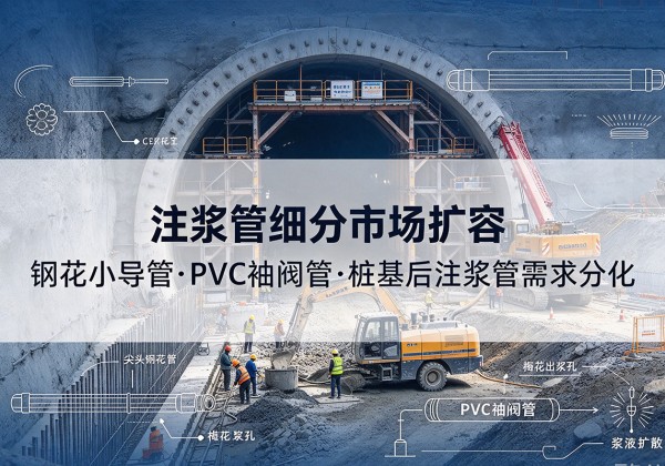 大荔注浆管细分市场扩容，隧道钢花小导管、PVC 袖阀管、桩基后注浆管需求分化